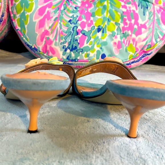 Sasha too blue kitten heels sandals - Picture 5 of 7